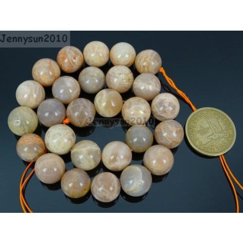 12mm Natural Sunstone Gems stone Round Spacer Loose Beads 15'' Jewelry Design 5 Strands/Pack