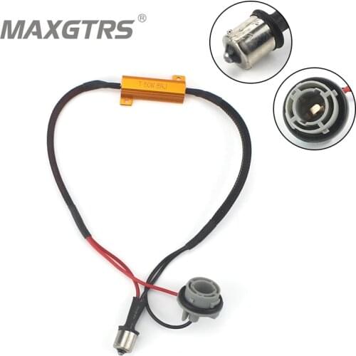 2x Car LED Turn Singal Load Resistor 50W Canbus Error Free Wiring Canceller Decoder 1156 BA15S 1157 BAY15D 7440 7443 3156 3157