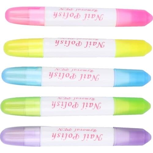 5 Stks/set Removal Pennen UV Gel Nagellak Remover Vloeistof Nail Art Corrector Manicure Cleaner Wissen Pen New