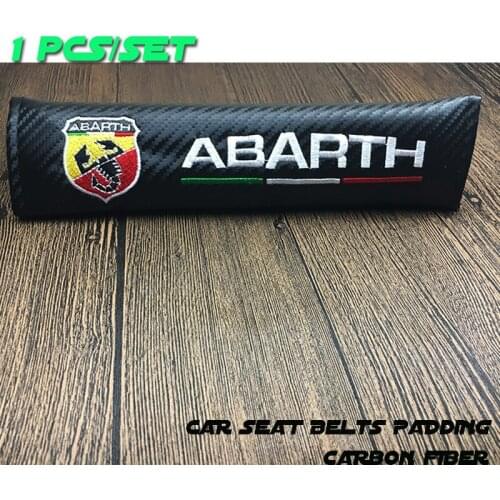 Auto accessories Auto Emblems Car Seat Belt Cover Fit For Abarth 500 For Fiat Punto Stilo Ducato Palio Accessories Car-Styling