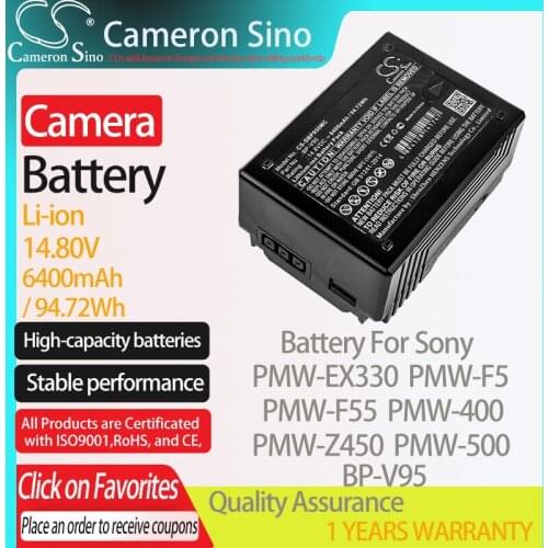 CameronSino Battery for Sony PMW-EX330 PMW-F5 PMW-F55 PMW-400 PMW-Z450 PMW-500 fits RED SM-4230RC Digital camera Batteries Black