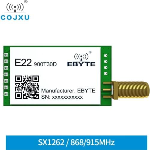 E22-900T30D SX1262 RF Chip LoRa Spread Spectrum Automatic Relay Networking Longer Transmission Distance Lower Power Consumption