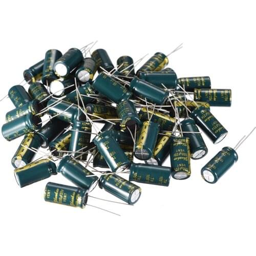 Uxcell Aluminum Radial Electrolytic Capacitor Low 43 Electrolytic Capacitor for DIY Project Soldering 1000uF 10x20 50pcs