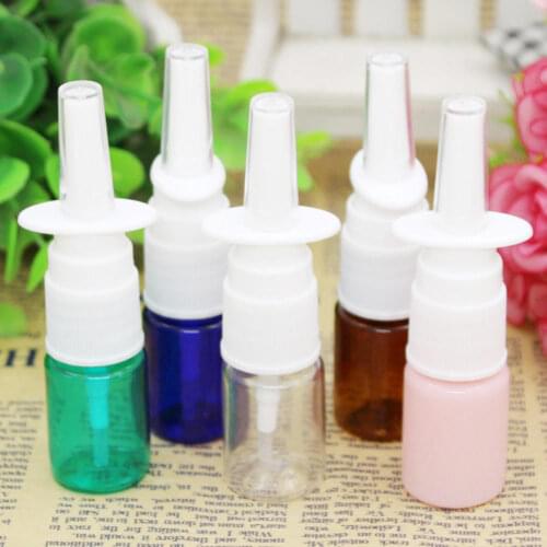 1PC 5ML Nasal Spray Bottle Direct Injection Sprayer PET Plastic Atomizer Cosmetic Mist Nose Spray Refillable Spray Bottle