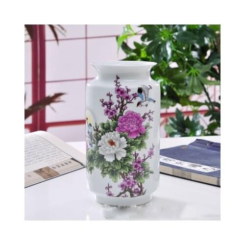 Jingdezhen ceramic cap cylinder vase The modern home decoration New home furnishing articles vase