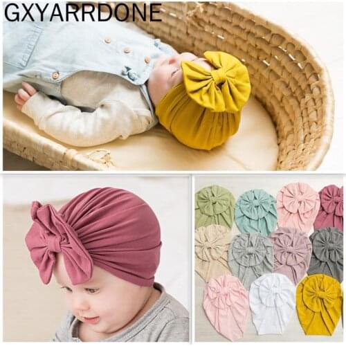 Cute Baby Hat Beanie Cap Newborn Baby Girl Hat For Kids Bows Infant Toddler Girls Hat Bonnet Photography Props Hair Accessories