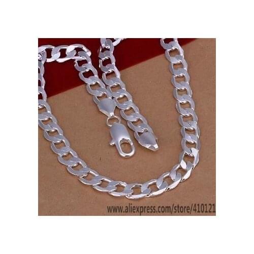 N005 Lucky Charm Silver Color Pendants For Women Jewelry Necklace Girl Lady Accessories Fashion10mm Flat Necklace /dcfaltma