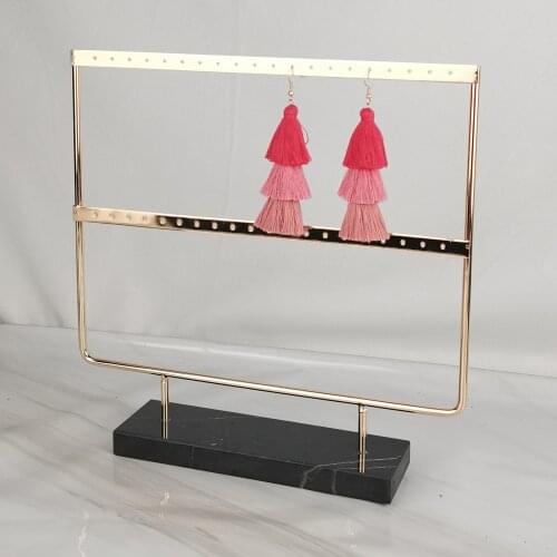 New Fashion Earring Organizer Holes Earrings Ear Studs Jewelry Display Rack Stand Organizer 2 Layers for Dangle and Hook Earring