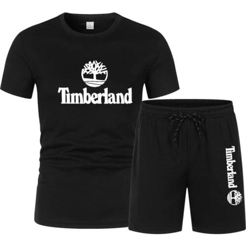 2021 New Brand Sports Suit Mens Running Gym 2-piece Quick Casual Short-sleeved Summer Mens Cotton T-shirt Mens Shorts