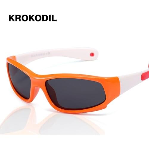 New Silicone Baby Sunglass High Quality Kids Sunglasses Polarized lens Glasses Boys Girls Children Soft Bendable Frame 8110