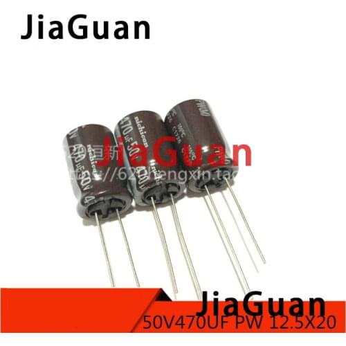 20PCS NEW NICHICON PW 50V470UF 12.5X20MM electrolytic capacitor 470UF 50V High frequency long life 470uF/50V