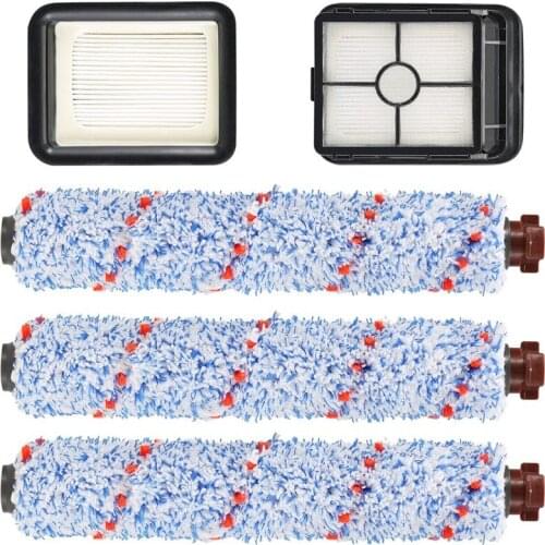Suitable For Bissell Crosswave 1785/2306 Series - 3 Pack Multi-Surface 1868 Brush Roll And 2 Pack 1866 Vacuum Filter