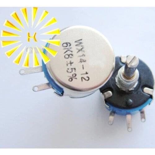 WX14-12 100R 220R 330R 470R 1K 1.5K 2.2K 3.3K 4.7K 5.1K 5.6K 6.8K 10K 15K 20K 3W Single Wirewound Potentiometer Pot x 50PCS