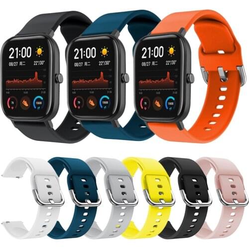1PC 20MM Silicone Bracelet For Amazfit GTS Breathable Strap Replacement Smart Accessories Strap For Xiaomi Amazfit GTS