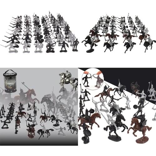 Medieval Knights Warriors Soldiers Figures Toy Kids Toy Figures Static Model for Kids Adults