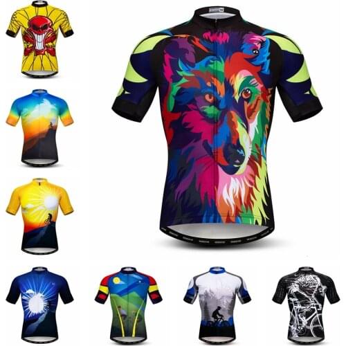 UFOBIKE Mens Cycling Jersey Short Sleeve Bike Clothing MTB Wear Reflective 3-Pockets S-3XL