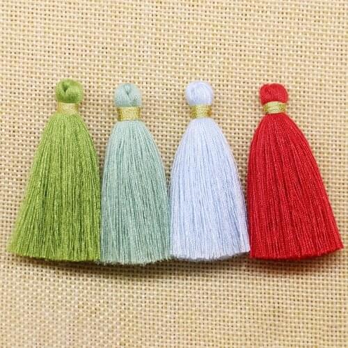 10Pcs Gold Silk Thread Decoration Fringe Trim Pendants DIY Crafts Jewelry Tassel for Earrings Garment Curtains Tassels Bag Decor