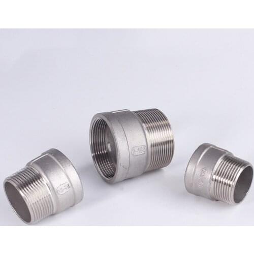 1/4" 3/8" 1/2" 3/4" 1" 1-1/2" 2" BSPT Female to BSPT Male 304 Stainless Steel Pipe Fitting Connector Joint