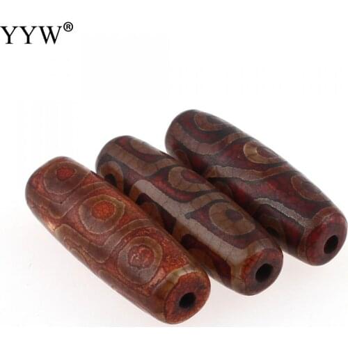 1pc 13x13x41mm Natural Tibetan Dzi Beads Good Quality Vintage Loose Stone Bead for DIY Buddhism Bracelet Necklace Jewelry Making