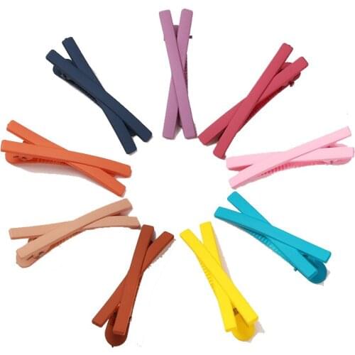 10Pcs/Lot Hair Accessories Candy Color Hair Clip X Cross Barrette Korean Hairclip Duck Headdress Scrub New Hair Clips for Girls