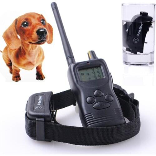 1000m Rechargeable and Waterproof Remote Control Dog Training Collar with 0-99 levels of Tone, Vibration and Shock