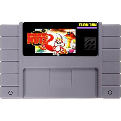 Mr. Nutz 16 bit NTSC Big Gray Game Card For USA Version Game Player