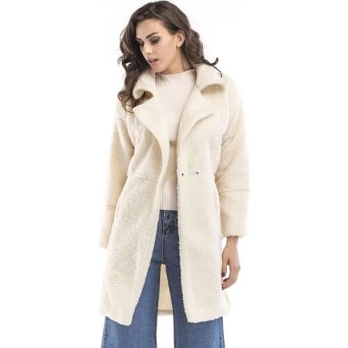 2021 Elegant Faux Fur Long Coat Women Autumn Winter Warm Soft Fur Jacket Female Plush Overcoat Casual Outerwear Cardigan