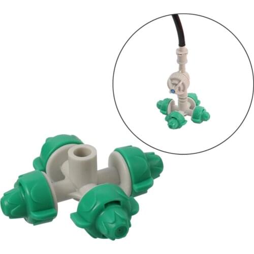 Micro Irrigation Cross Misting Nozzles Hanging Vertical Atomizing Sprayer Head 0.5mm Orifice Landscaping Cooling Device 3 Pcs