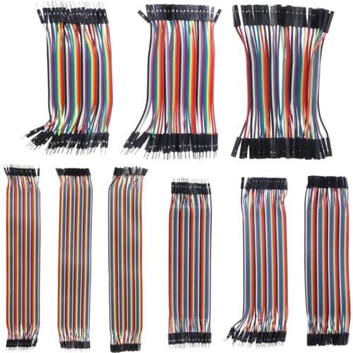 40Pcs Cables M-F/M-M/F-F Jumper Breadboard Wire Colorful GPIO Ribbon for DIY Kit