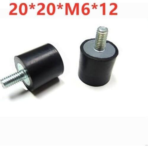 50PCS Buffer pad 20 * 20 * M6 * 12 VD male and female sets of shock-absorbing rubber screw column electronic scale support foot
