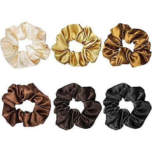6pcs Korean Velvet Hair Scrunchie Elastic Hair Bands Solid Color Women Girls Headwear Ponytail Holder Hair Accessories