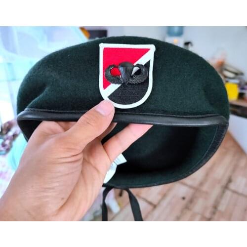 United States US Army 6th Special Forces Group Wool Green Beret AIRBORNE PARATROOPER PARACHUTIST JUMP Military Hat 1963~1971