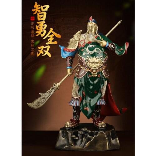 Large 2021 Southeast Asia High grade buddha Home store company Shrine Good luck God of wealth GUAN GONG CAI SHEN brass statue