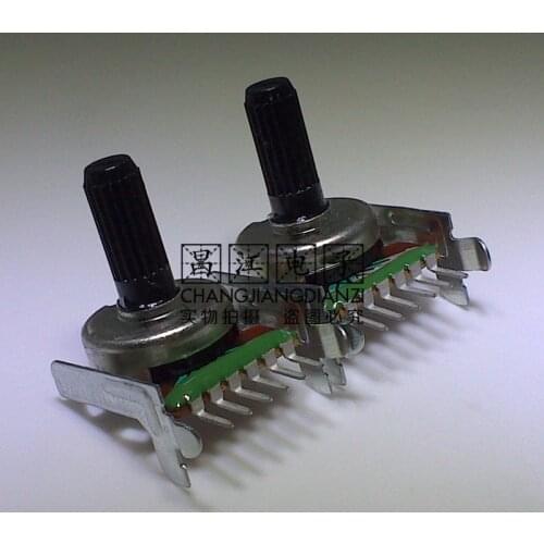 1 Piece A103 Stereo Channel A10K R201T Power Amplifier Volume Potentiometer 15MM Flower Shaft 6 Feet