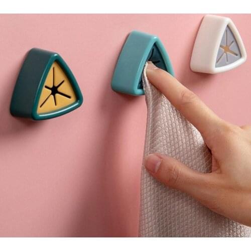 Towel Cloth Storage Plug Push In Holder Grip Hook Self Adhesive Cloth Clip Bathroom Towel Rack Holder Hang Kitchen Accessories