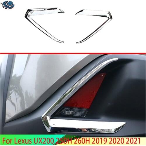 For Lexus UX200 250H 260H 2019 2020 ABS Chrome Rear Fog Light Lamp Cover Trim Molding Bezel Garnish Sticker