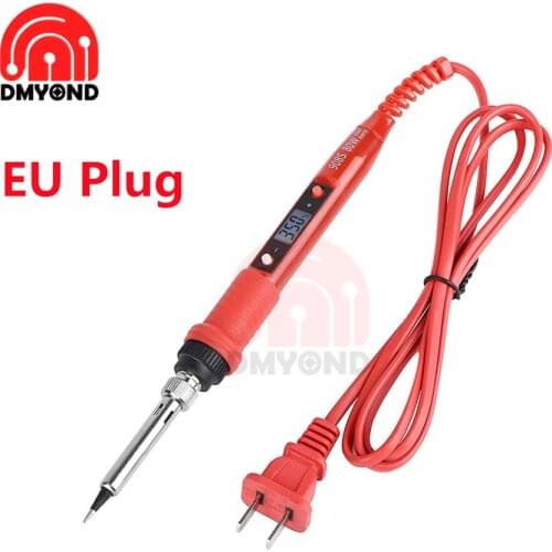 Electric Soldering Iron 80W LCD Digital Display Adjustable Temperature Soldering Iron Tips 220V 110V Welding Solder Tools kits
