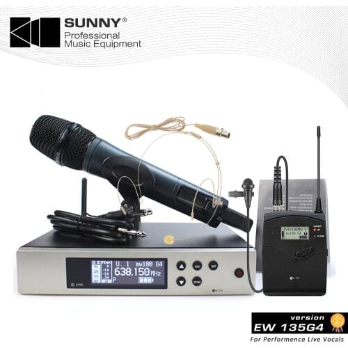 EW135G4 EW 135 G4 EW100G4 EW 100 G4 Sennheiser wireless microphone system with E835S haneheld Lavalier headwear UHF microphone