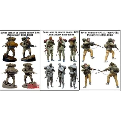 1:35 scale WW2 Soviet reconnaissance soldier 3 People miniatures WWII Resin Model Kit figure Free Shipping