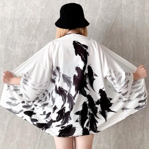Kimono Women Haori Japanese Clothes Yukata WomenS Kimono Cardigan Harajuku Japanese Streetwear Shirt Cosplay Summer Kimono 2021