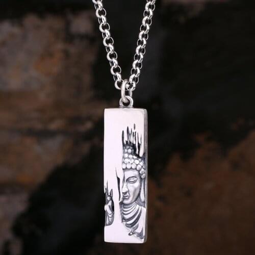 999 silver dainichi Buddha Buddha pendant necklace Buddha mens and womens style pendant for mens bodyguard year