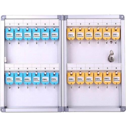 Deli 50800 Metal Key Management Box 24 Keys Aluminium alloy Management storage Box wall mounting type key box