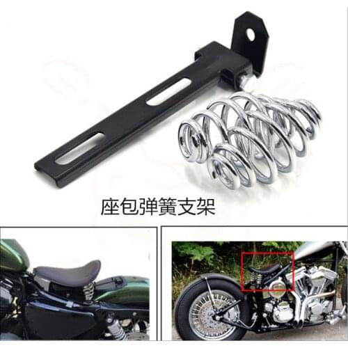 Motorcycle Solo Seat Mount Kit seat 3" Springs Clip Bracket Mounting For Harley Bobber Chopper Custom Cafe Racer saddle seat
