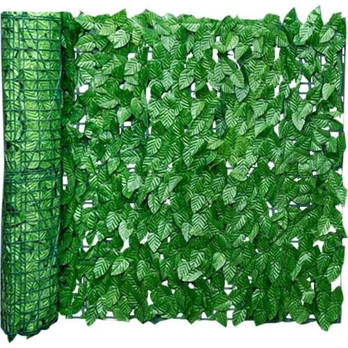New 2021 Artificial Leaf Screening Roll UV Fade Protected Privacys Hedging Wall Landscaping Garden Fence Balcony Garden Supplies