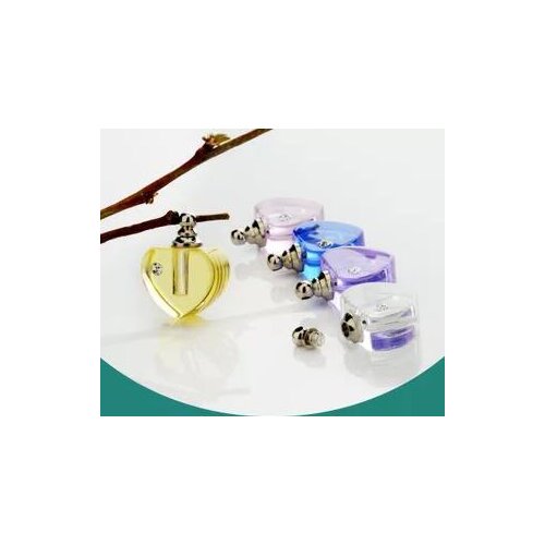 Wholesale heart Crystal vial pendant Mini Perfume oil bottle diy necklace name on rice art Essential oil jewelry bottle
