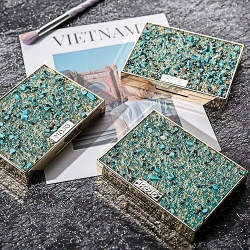 Hojo Quicksand Eyeshadow Palette Shimmer Matte Eyeshadow Pigment Waterproof Long Lasting Glitter Eye Makeup Comes With Brush