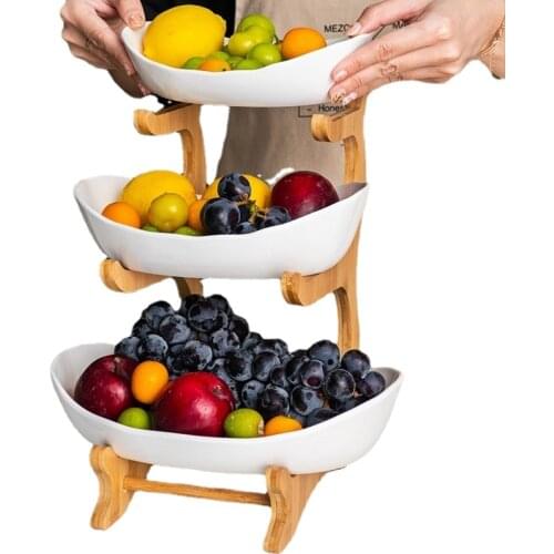 Living Room Home Three-layer Plastic Fruit Plate Snack Plate Creative Modern Dried Fruit Fruit Basket Plastic Dish Candy Dish
