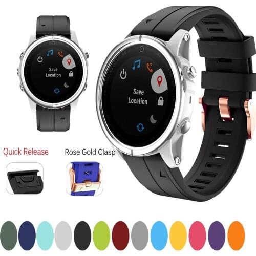 20mm Watch Strap for Garmin Fenix 5S/5S Plus Watch Quick Release Silicone Easy Fit Wrist Band Strap For Garmin Fenix 6S/6S Pro