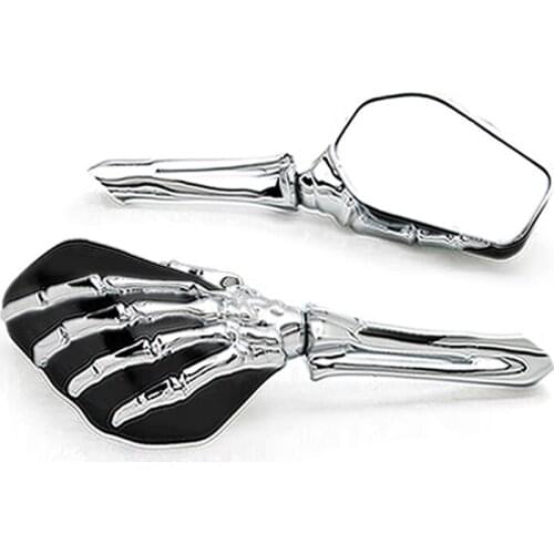 Brand NEW Black/Chrome Custom Skeleton Mirrors For Honda Gold Wing Goldwing GL 500 650 1000 1100