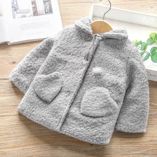 Girls cotton-padded coat thick